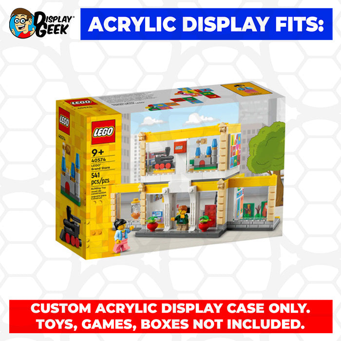 LEGO 40574 - 3mm thick Custom Acrylic Display Case for LEGO Brand Store (7h x 7w x 7d) by Display Geek Flying Box 3mm thick dust and dirt protection