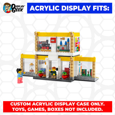 LEGO 40574 - 3mm thick Custom Acrylic Display Case for LEGO Brand Store (7h x 7w x 7d) by Display Geek Flying Box 3mm thick dust and dirt protection