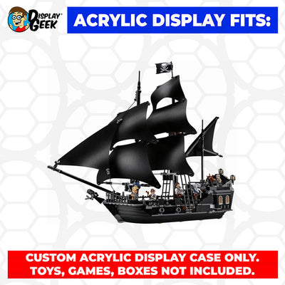 LEGO 4184 - 3mm thick Custom Acrylic Display Case for The Black Pearl (21.5h x 24.5w x 12d) by Display Geek Flying Box 3mm thick dust and dirt protection