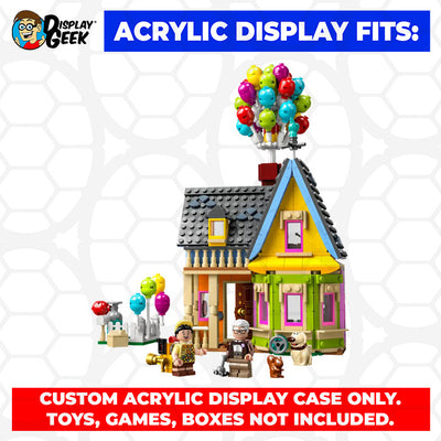 LEGO 43217 - 3mm thick Custom Acrylic Display Case for Disney Up House (12h x 10w x 6d) by Display Geek Flying Box 3mm thick dust and dirt protection