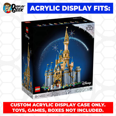 LEGO 43222 - 3mm thick Custom Acrylic Display Case for Disney Castle (33h x 25w x 15d) by Display Geek Flying Box 3mm thick dust and dirt protection