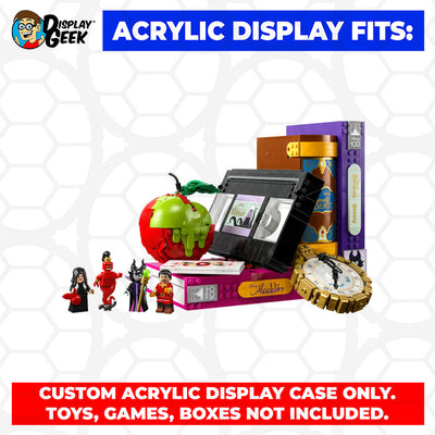 LEGO 43227 - 3mm thick Custom Acrylic Display Case for Disney Villain Icons (9h x 11.8w x 10.6d) by Display Geek Flying Box 3mm thick dust and dirt protection