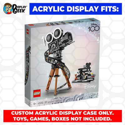 LEGO 43230 - 3mm thick Custom Acrylic Display Case for Walt Disney Tribute (15.5h x 12w x 9d) by Display Geek Flying Box 3mm thick dust and dirt protection