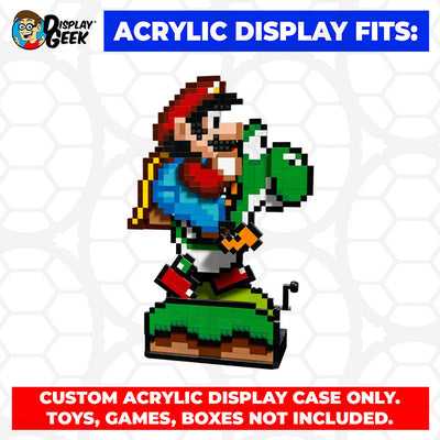 Custom Acrylic Display Case for LEGO Model 71438 - Super Mario & Yoshi (3mm thick, UV Resistant) 16.5h x 12w x 6d