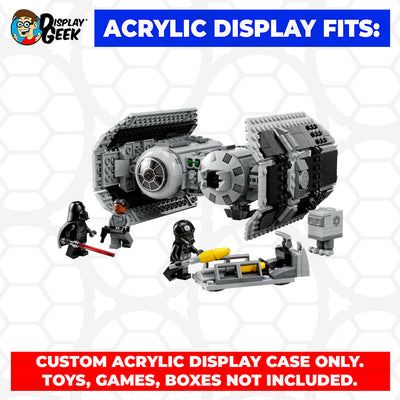 LEGO 75347 - 3mm thick Custom Acrylic Display Case for TIE Bomber (6h x 9w x 10d) by Display Geek Flying Box 3mm thick dust and dirt protection