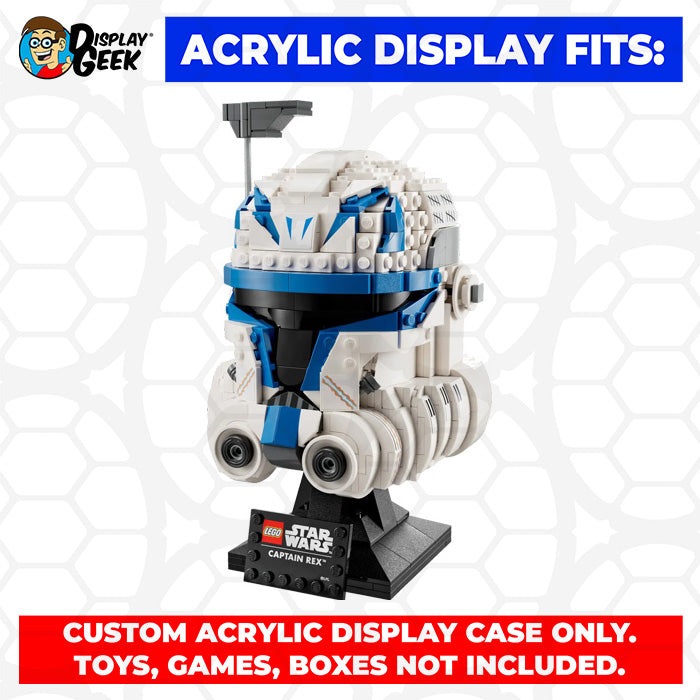 LEGO Custom Acrylic Display Case for Star Wars Helmets (10h x 8w