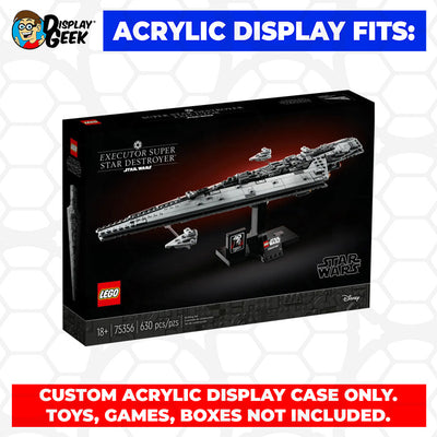 LEGO 75356 - 3mm thick Custom Acrylic Display Case for Executor Super Star Destroyer (7h x 19w x 10d) by Display Geek Flying Box 3mm thick dust and dirt protection