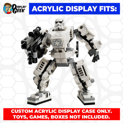 LEGO - 3mm thick Custom Acrylic Display Case for Star Wars Mechs (6h x 6w x 5d) by Display Geek Flying Box 3mm thick dust and dirt protection