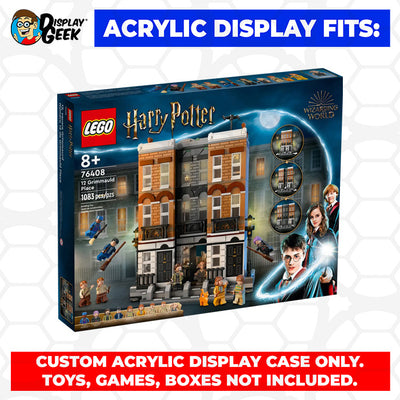 LEGO 76408 - 3mm thick Custom Acrylic Display Case for 12 Grimmauld Place (12h x 11w x 6.5d) by Display Geek Flying Box 3mm thick dust and dirt protection