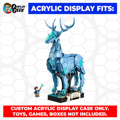 LEGO 76414 - 3mm thick Custom Acrylic Display Case for Expecto Patronum (12h x 10w x 7d) by Display Geek Flying Box 3mm thick dust and dirt protection