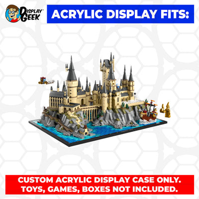 LEGO 76419 - 3mm thick Custom Acrylic Display Case for Hogwarts Castle and Grounds (9.5h x 15w x 11.5d) by Display Geek Flying Box 3mm thick dust and dirt protection