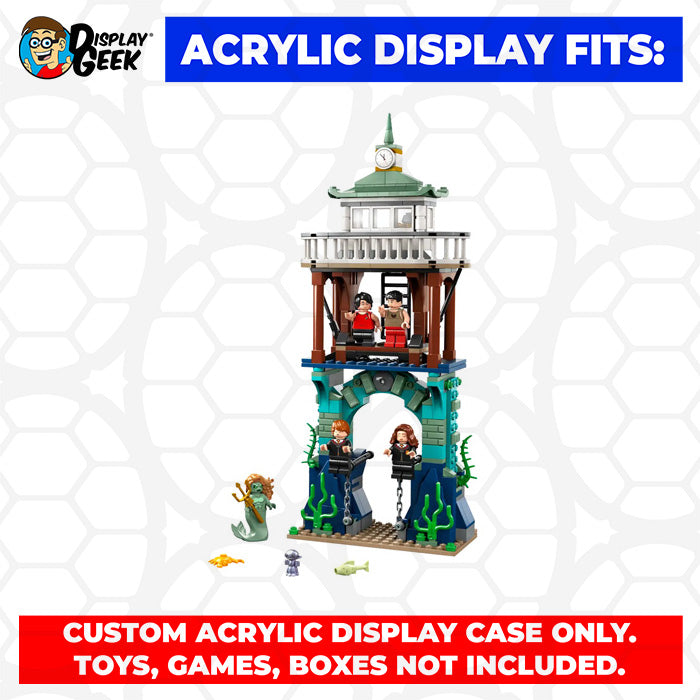 LEGO Model 76420 - 3mm thick Custom Acrylic Display Case for Harry Potter Triwizard Tournament The Black Lake (13.4h x 6.75w x 3.75d)