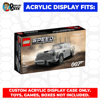 LEGO - 3mm thick Custom Acrylic Display Case for Speed Champion (3.5h x 8w x 4.5d) by Display Geek Flying Box 3mm thick dust and dirt protection