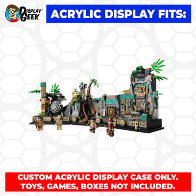 LEGO 77015 - 3mm thick Custom Acrylic Display Case for Temple of the Golden Idol (9.5h x 22w x 8.5d) by Display Geek Flying Box 3mm thick dust and dirt protection