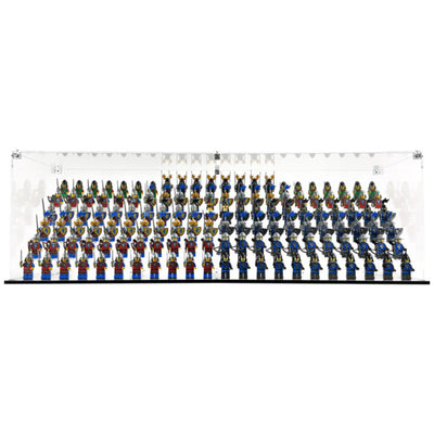 LEGO - 3mm thick Custom Acrylic Display Case for 132 Minifigures fits IKEA Billy (9h x 28.5w x 9.5d) by Display Geek Flying Box 3mm thick dust and dirt protection