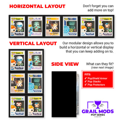 Layout Ideas to Display Funko Pops - Display Geek Grail Mods The Best Funko Pop Vinyl Display Case for Pop Shield Armor Hard Stacks DIY Vaulted Grail Wall Cubbies