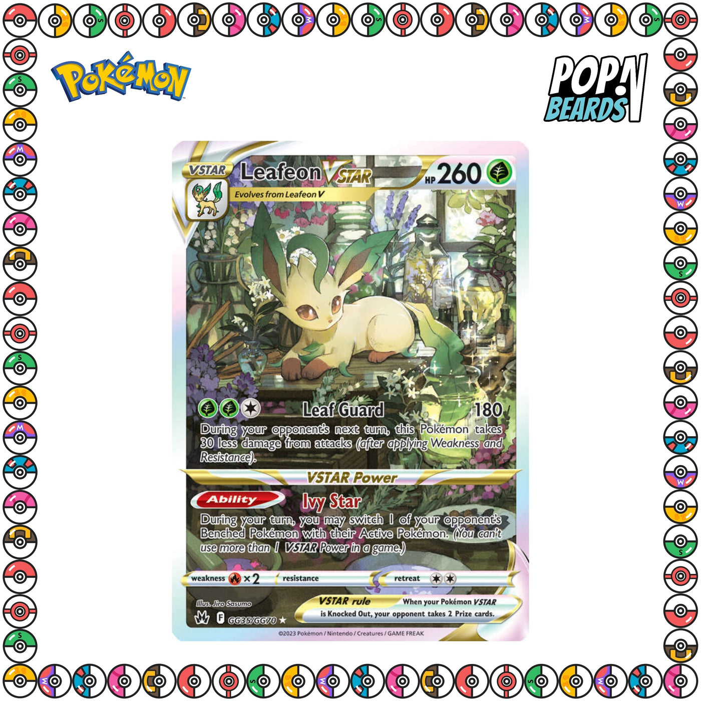 PCG: GG35/GG70 CRZ (Galarian G), Leafeon Vstar