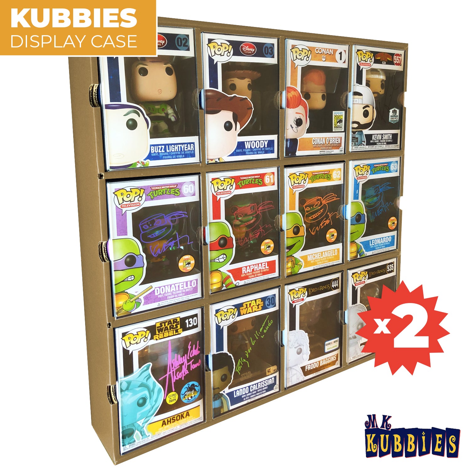 Geek Displays KUBBIE ECO BROWN (3x4) - In Box Display Case for Funko Pops, Wall Moun ...