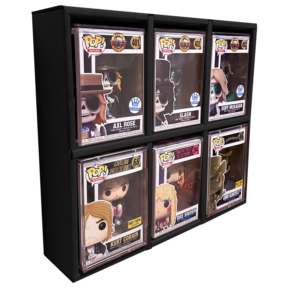 GRAIL KUBBIE BLACK (3x2) - In Box Display Case for Funko Pops in Acrylic Hard Stack Armor (Cardboard)