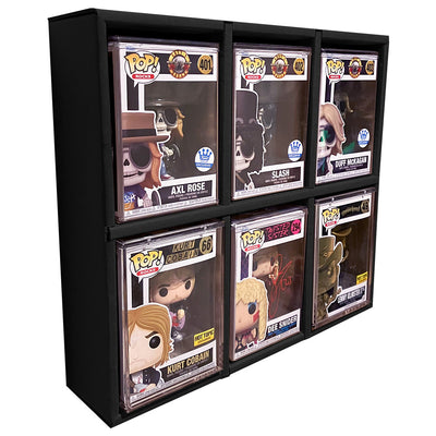 GRAIL KUBBIE BLACK (3x2) - In Box Display Case for Funko Pops in Acrylic Hard Stack Armor (Cardboard)