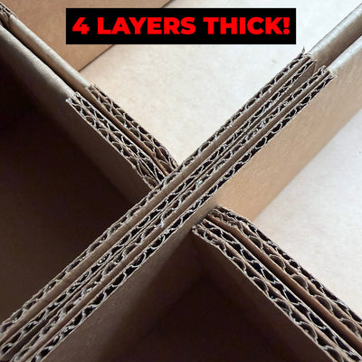 4 Layers Thick Cardboard GRAIL KUBBIE BLACK (3x2) In Box Display Case for Funko Pops in Acrylic Pop Shield Armor and Thrilljoy Pix