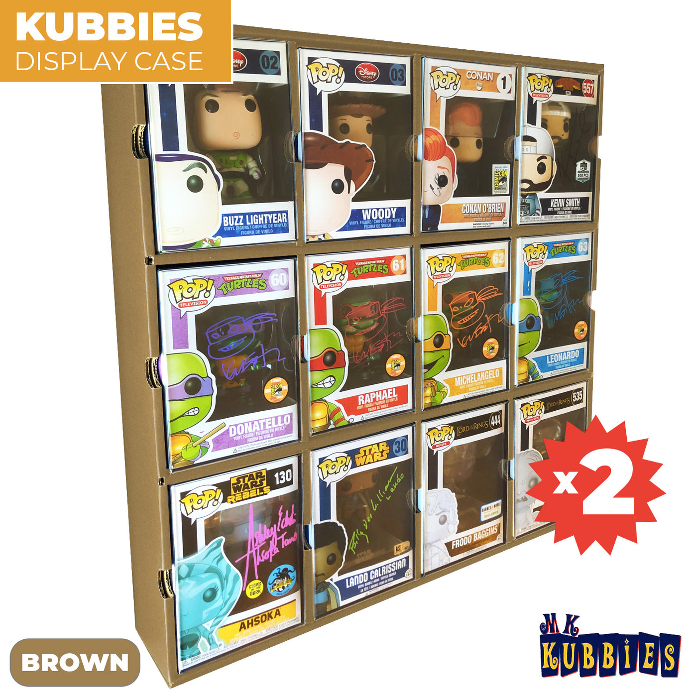 KUBBIE ECONOMY Funko Pop In Box Display Case Wall Mountable Stackable Pop Shelf Cardboard