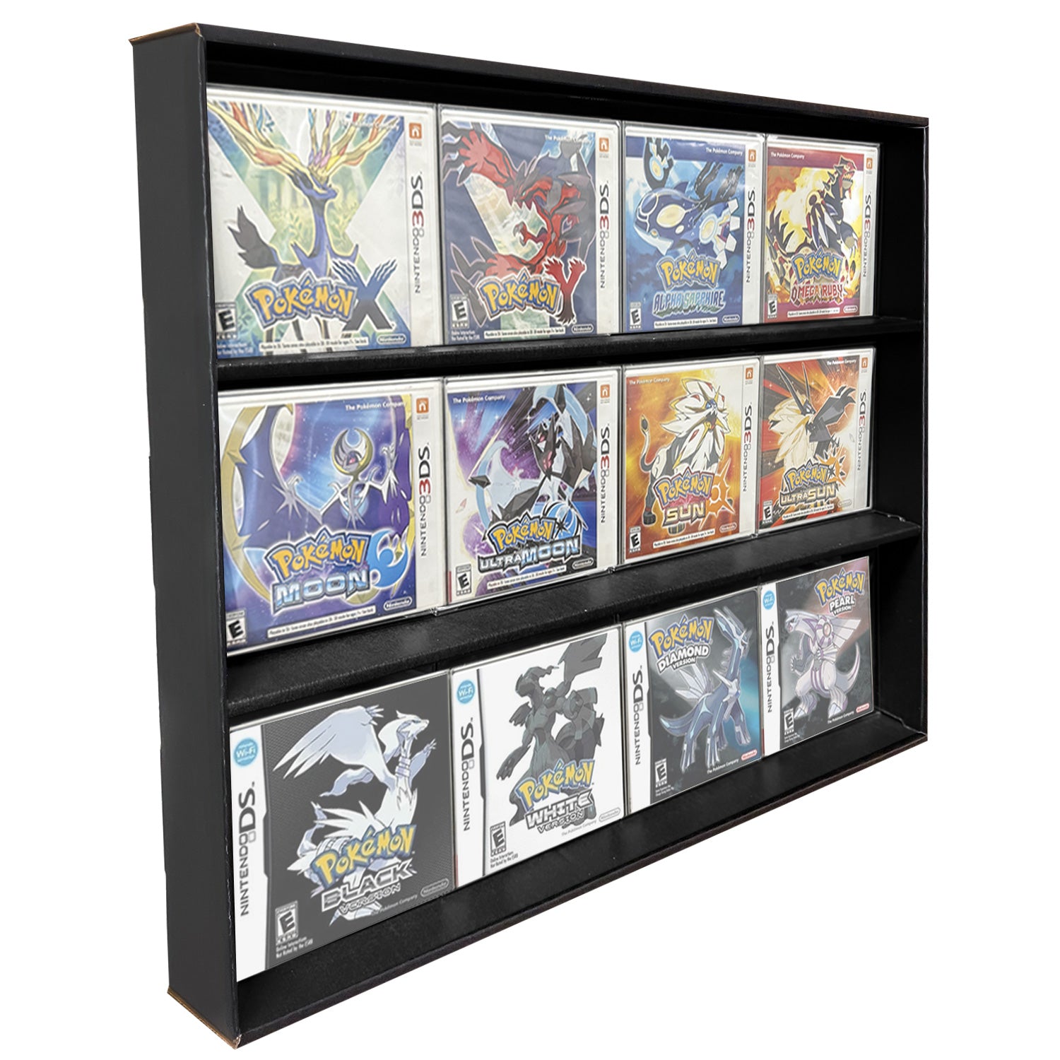 KUBBIE DS 3DS (3 Row) - Display Case for Nintendo DS & 3DS Games, Wall ...
