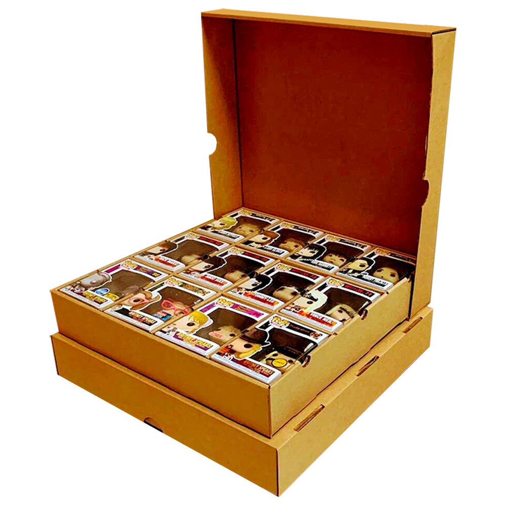 2 Pack - KUBBIE KASE (3x4) - Kubbie Economy & Kubbie Lid Combo for Funko Pops, Perfect for Conventions (Cardboard)