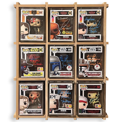 Kubbie Ultra MDF Wood Display Case for Funko Pops in Acrylic Hard Stacks Pop Armor and Plastic Protectors, Stackable & Wall Mountable Pop Shelf, Unpainted DIY by Display Geek and MK Kubbies