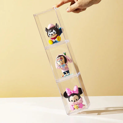 INDIVIDUAL - Transparent Display Case for Blind Box Figures with Card Holder (Plastic)