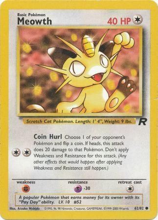 PCG: 062/082 Team Rocket, Meowth