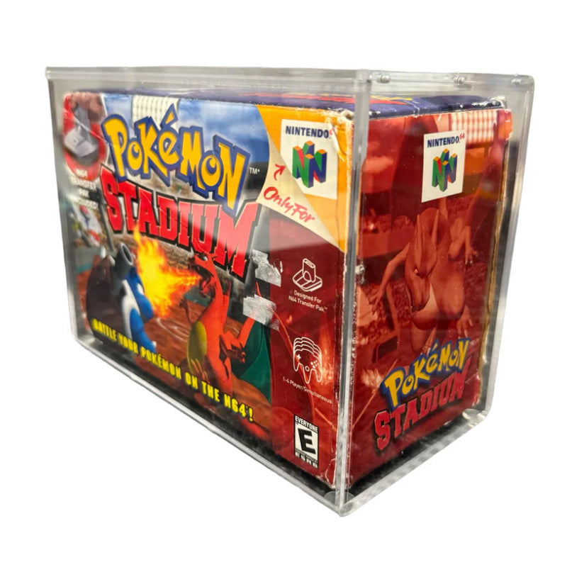 Acrylic Hard Case for POKEMON STADIUM N64 Big Video Game Box 4mm thick, UV & Slide Bottom on The Pop Protector Guide by Display Geek