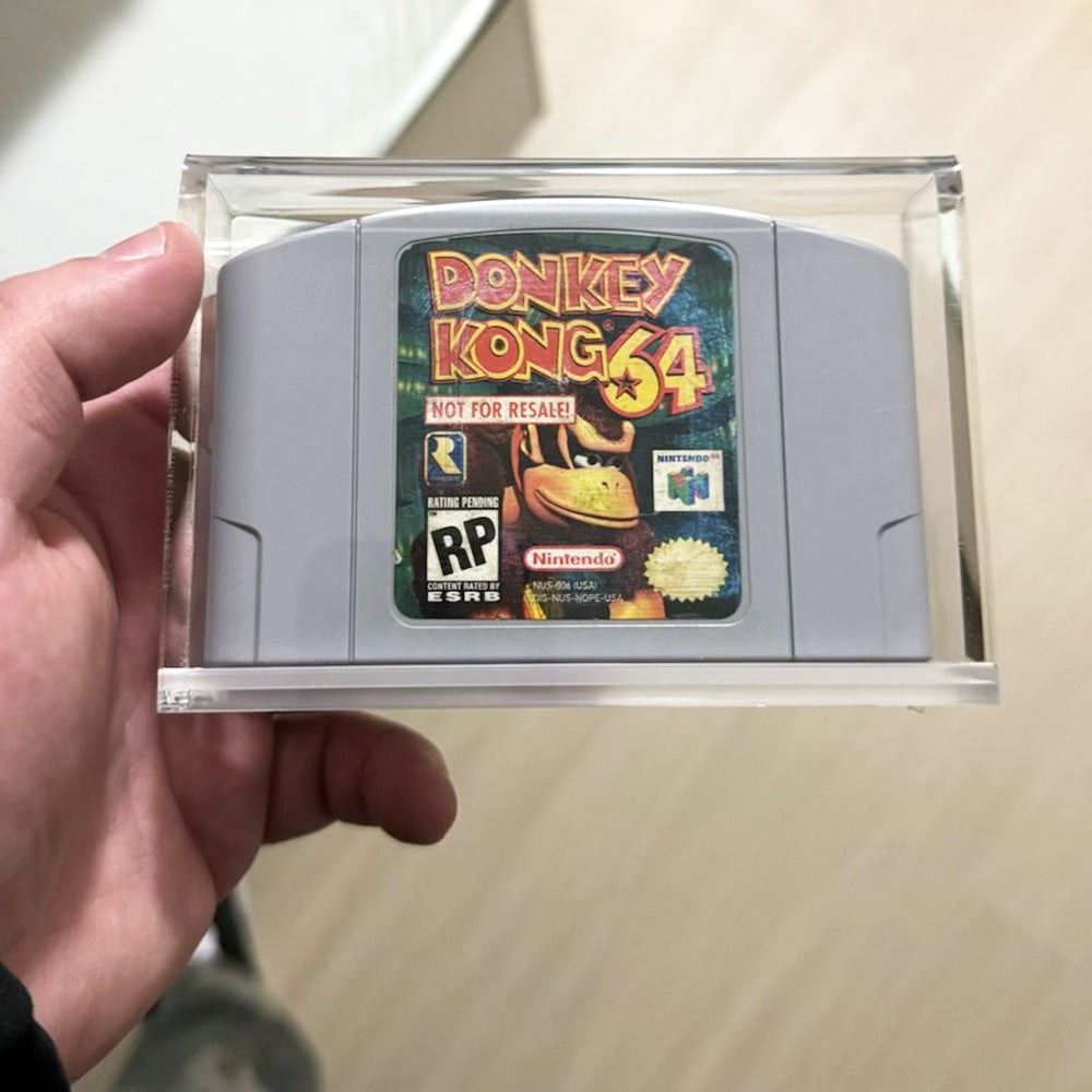 Acrylic Hard Case for N64 Video Game Cartridge (4mm thick, UV & Slide