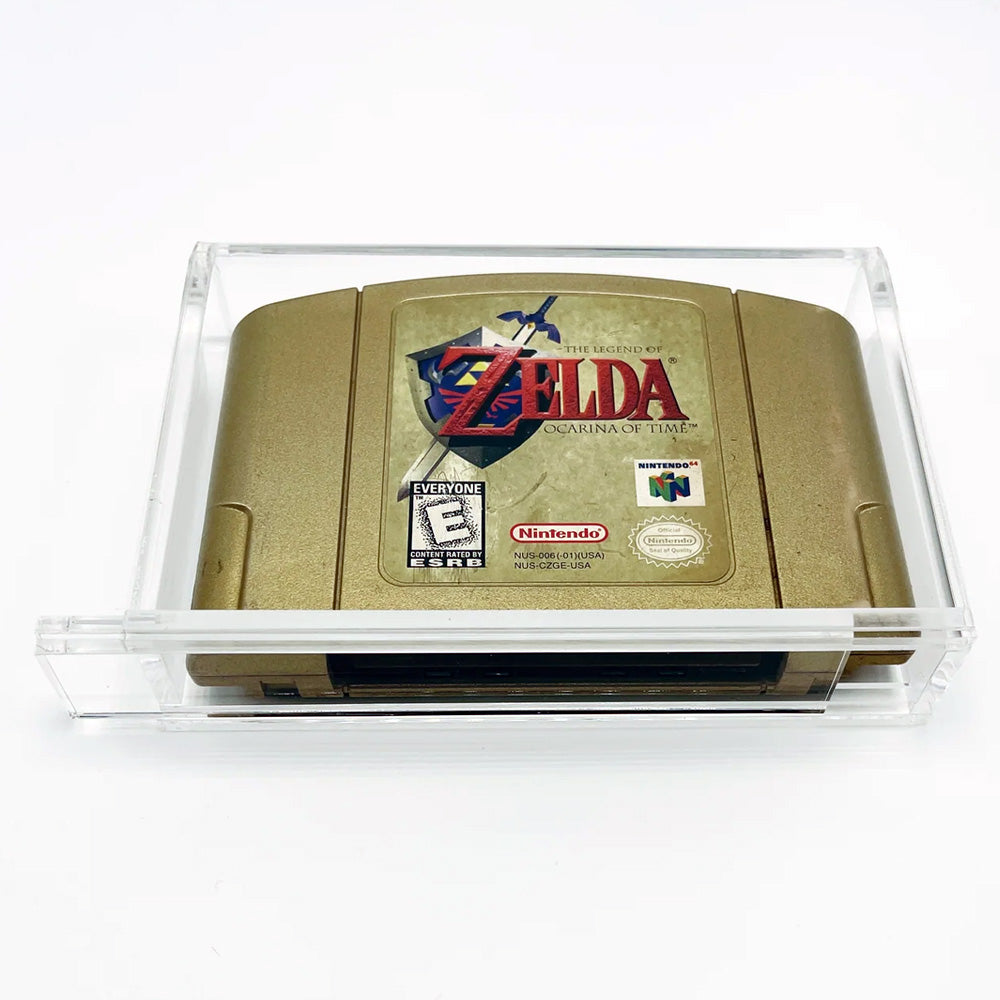 KP Fortress Acrylic Hard Case for N64 Nintendo 64 Video Game Cartridge 4mm thick, UV & Slide Bottom on The Pop Protector Guide by Display Geek and Kollector Protector