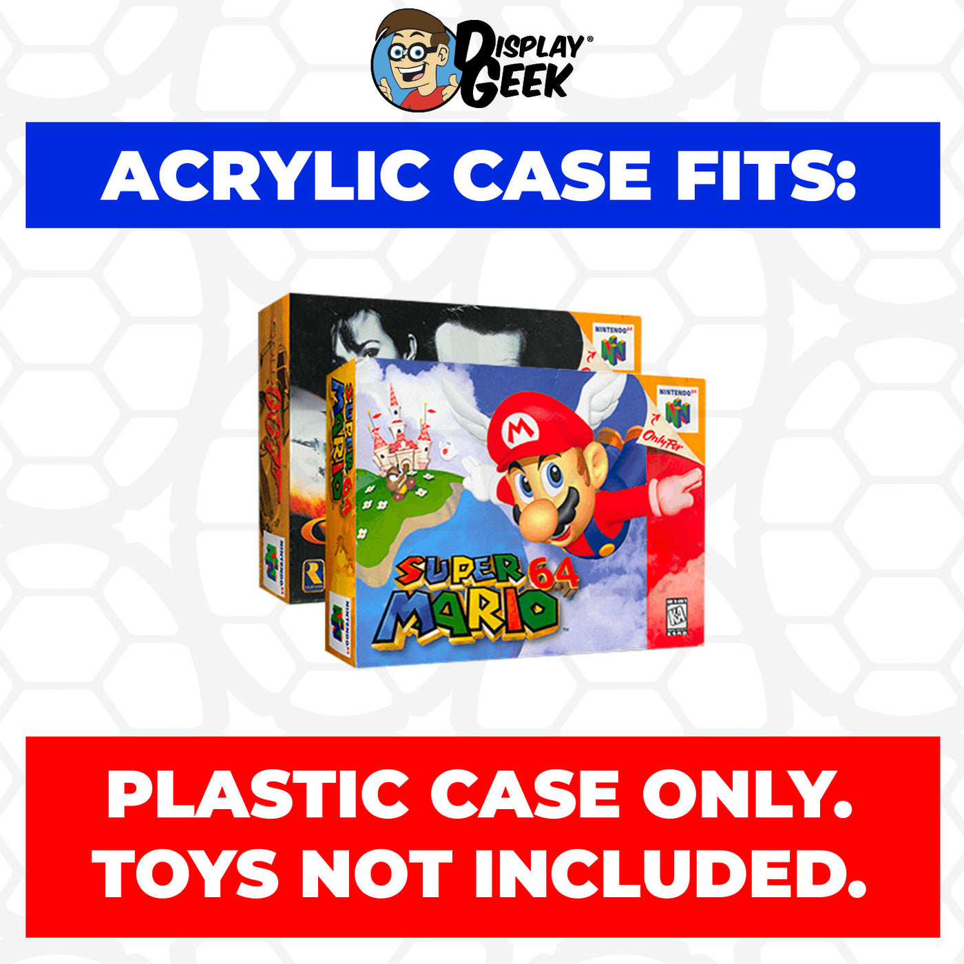 Acrylic Case for Standard N64 Nintendo 64 Video Game Boxes on The Protector Guide App by Display Geek