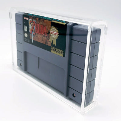 KP Fortress Acrylic Hard Case for SNES Video Game Cartridge 4mm thick, UV & Slide Bottom on The Pop Protector Guide by Display Geek and Kollector Protector