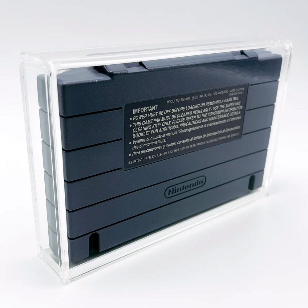 KP Fortress Acrylic Hard Case for SNES Video Game Cartridge 4mm thick, UV & Slide Bottom on The Pop Protector Guide by Display Geek and Kollector Protector