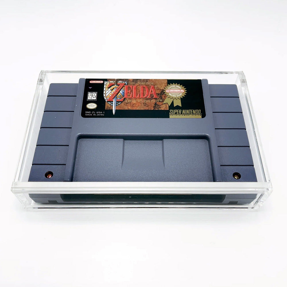 KP Fortress Acrylic Hard Case for SNES Video Game Cartridge 4mm thick, UV & Slide Bottom on The Pop Protector Guide by Display Geek and Kollector Protector