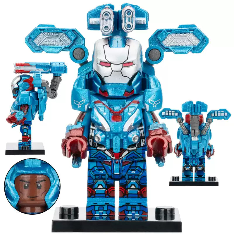 Iron Patriot James Rhodes Endgame (Marvel Avengers) - Custom Building Blocks Mini Figures Compatible with LEGO