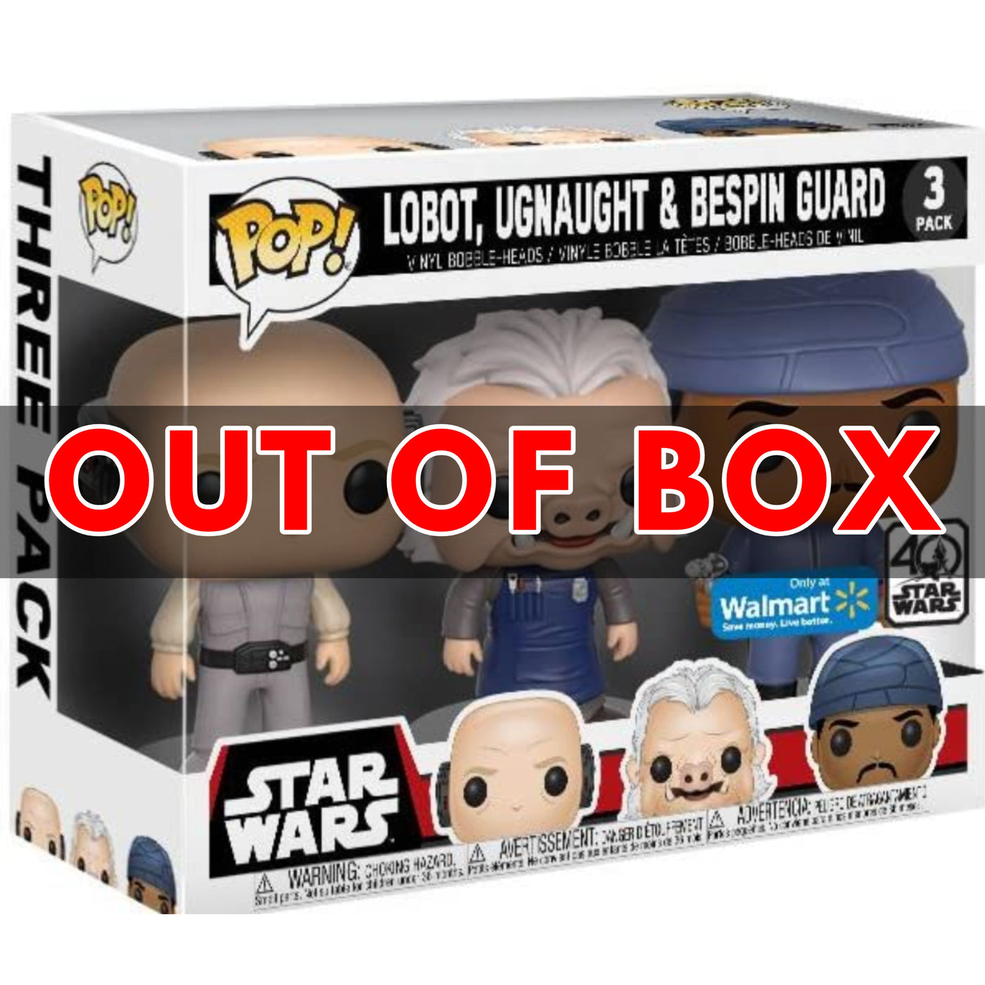 POP! Star Wars: Lobot / Ugnaught / Bespin Guard (3-PK) Exclusive