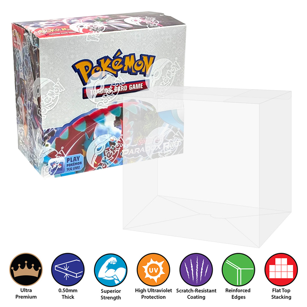 pokemon booster pack protector TCG Box Protectors (0.50mm thick, UV & Scratch Resistant) 4.75h x 5.25w x 3d Clear visibility helps highlight Hisuian Arcanine - SWSH10: State:Brand New tgtgho24all