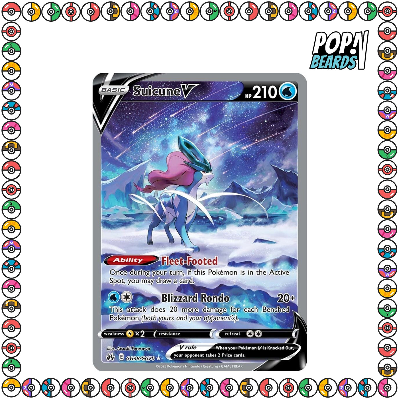 PCG: GG38/GG70 CRZ (Galarian G), Suicune V (Holo)