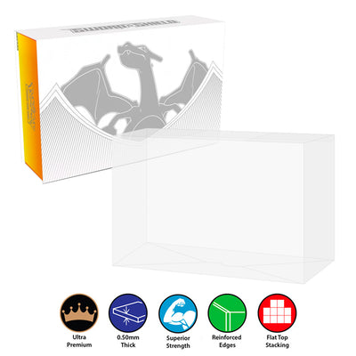POKEMON TCG Sword & Shield Ultra-Premium Charizard Box Protectors (50mm thick) 8.25h X 12.5w X 3.5d on The Protector Guide App by Display Geek