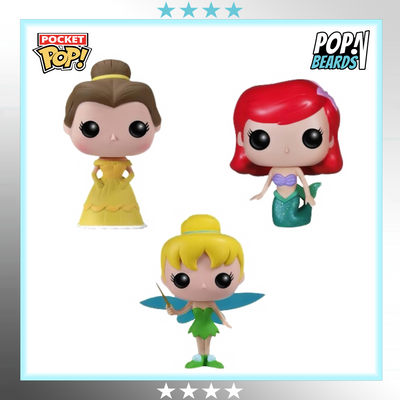 Pocket POP! Disney: 07 Princesses, Belle / Tinker Bell / Ariel (3-PK)