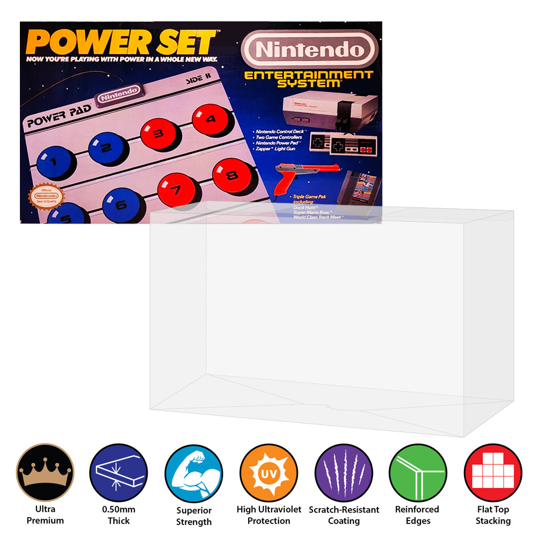 Plastic Protector for NES POWER SET Video Game Console Box 0.50mm thick, UV & Scratch Resistant on The Pop Protector Guide by Display Geek