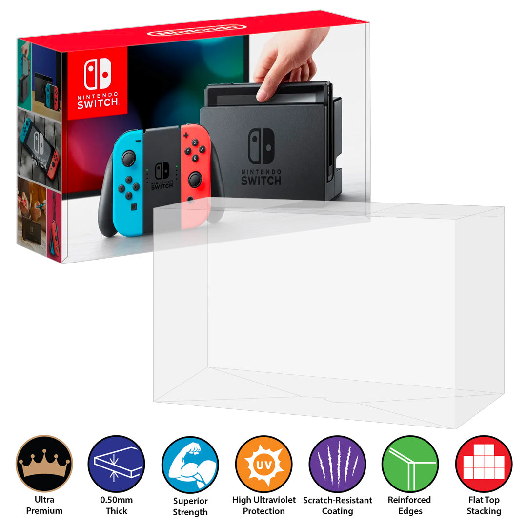 Plastic Protector for NINTENDO SWITCH Video Game Console Box 0.50mm thick, UV & Scratch Resistant on The Pop Protector Guide by Display Geek