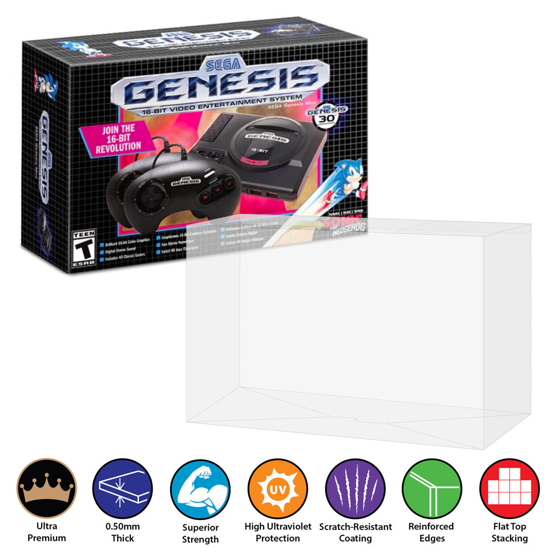 Plastic Protector for SEGA GENESIS MINI Video Game Console Box 0.50mm thick, UV & Scratch Resistant on The Pop Protector Guide by Display Geek