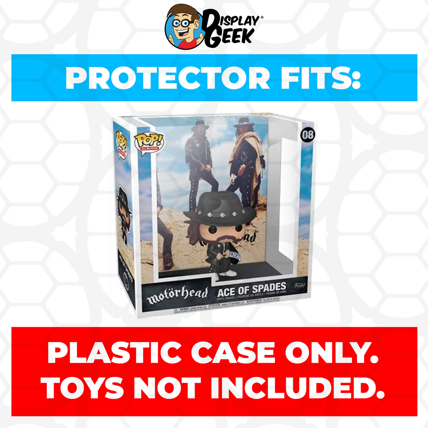 Pop Protector for Motorhead Ace of Spades #08 Funko Pop Albums on The Protector Guide App by Display Geek