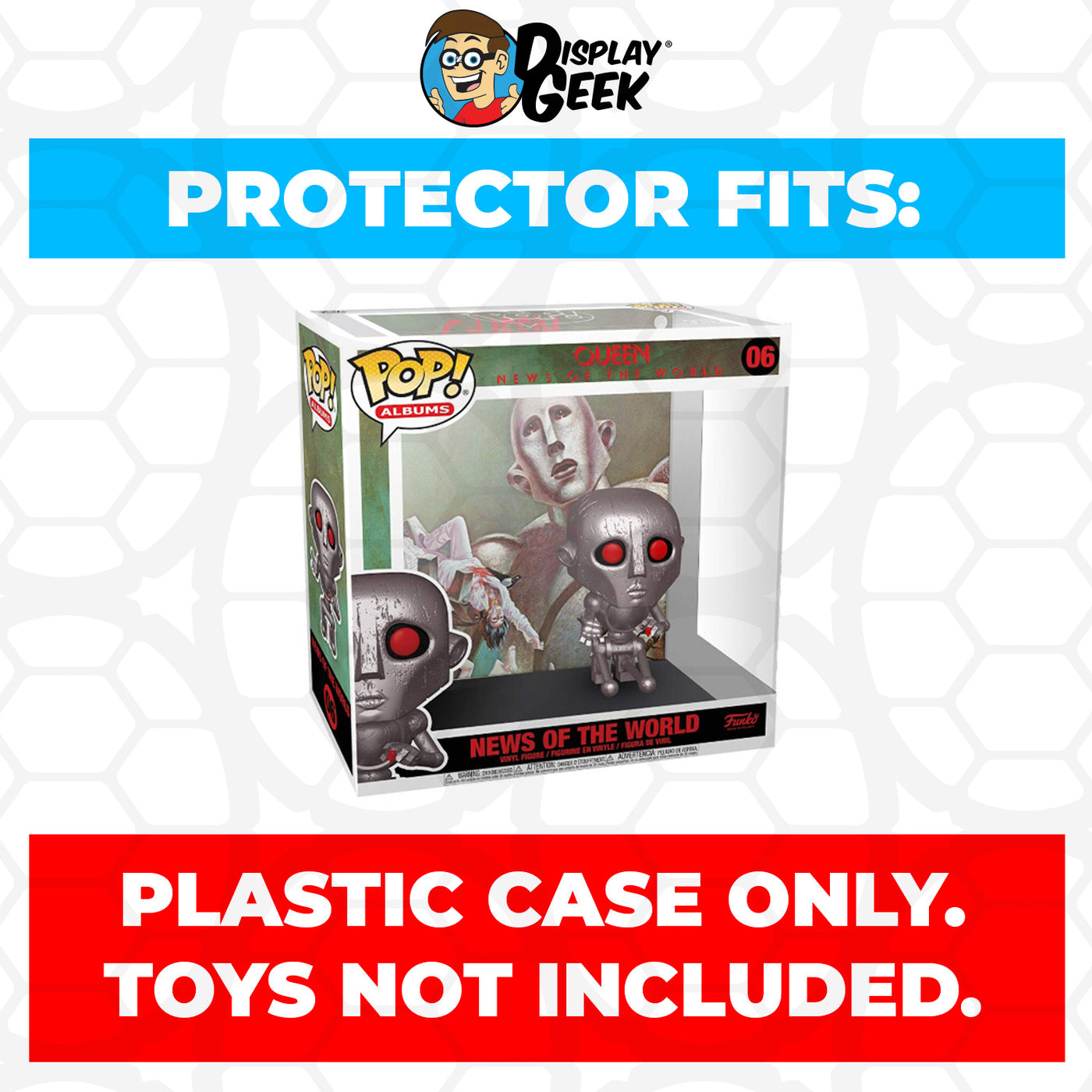 Pop Protector for Queen News of the World #06 Funko Pop Albums on The Protector Guide App by Display Geek