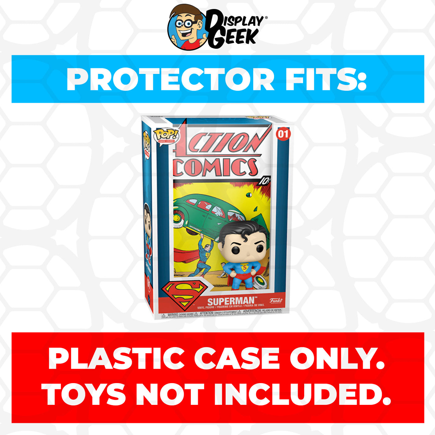 Pop Protector for Superman Action Comics #01 Funko Pop Comic Covers on The Protector Guide App by Display Geek